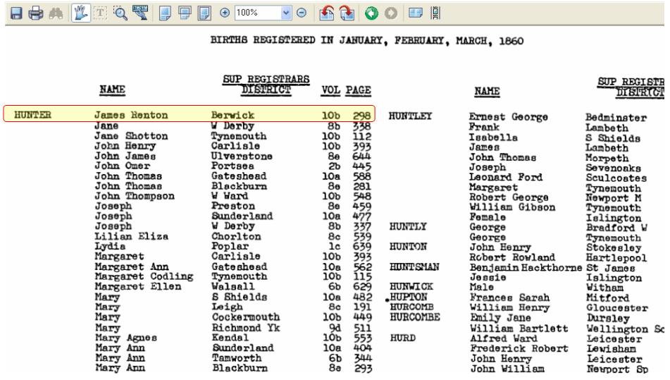  Birth Index 1860 Familyrelatives.com